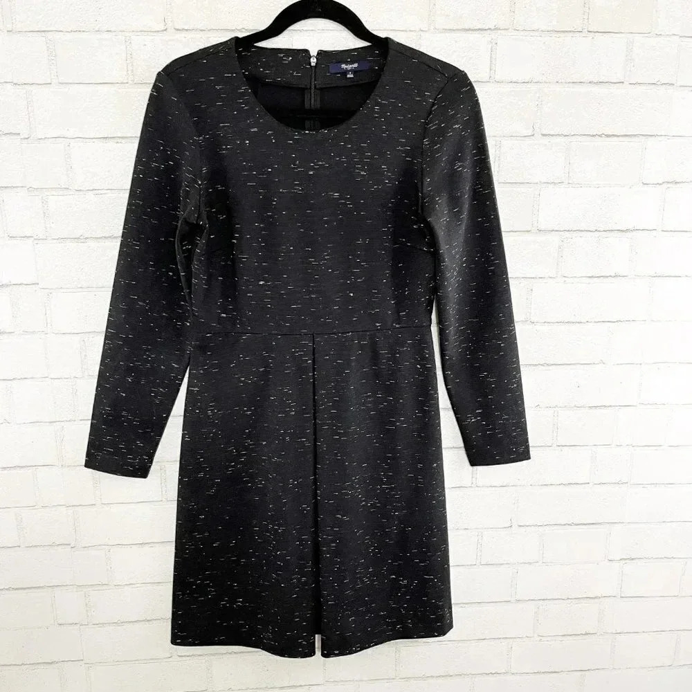 Madewell Black & White Long Sleeve Fit & Flare Dress Women's Size 4